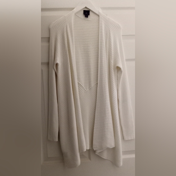 Worthington Waterfall Front Peplum Open Asymmetric Cardigan Sweater - Size: L - Picture 3 of 9